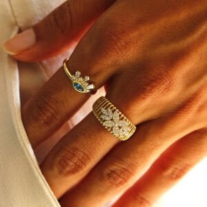 Aqua Marin Baget Kirpik Yüzük